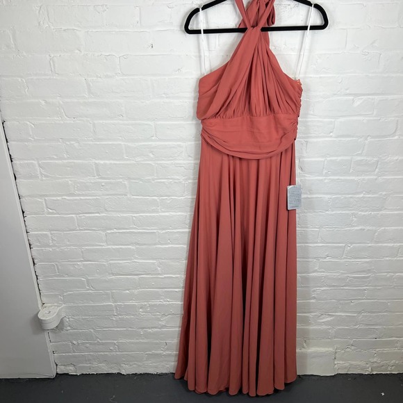 Lulus Dresses & Skirts - Lulus Women's Cocktail Halter Neck Maxi Dress Sleeveless Coral Pink Size M NWT
